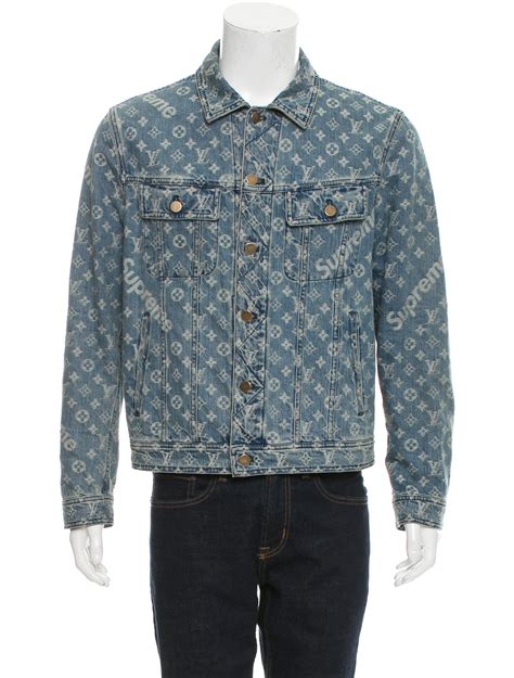 supreme lv jacket blue|supreme lv denim jacket.